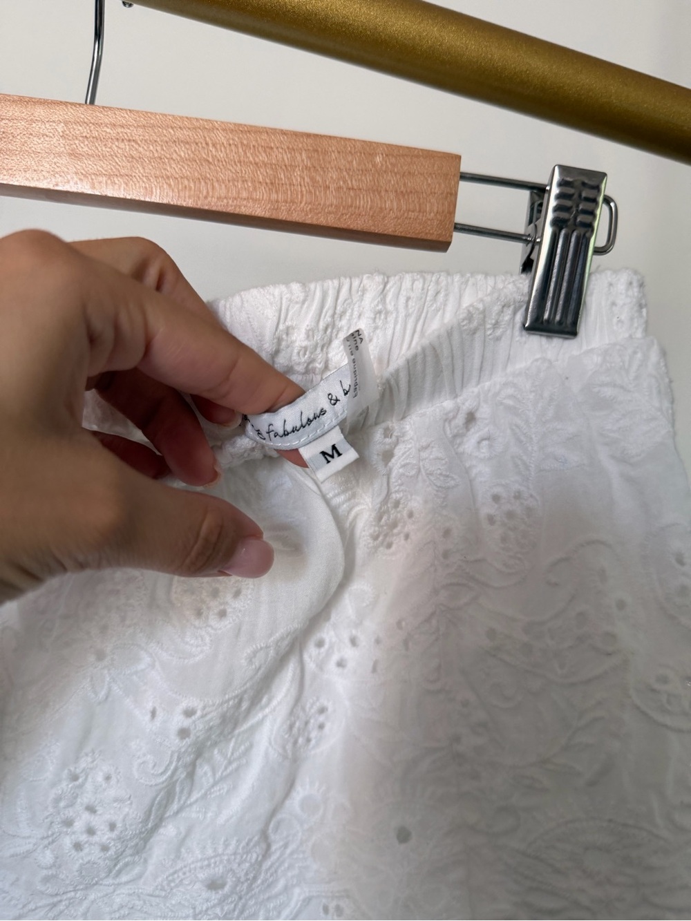 White Eyelet Off-Shoulder Ruffle Top - Picture 2 of 2